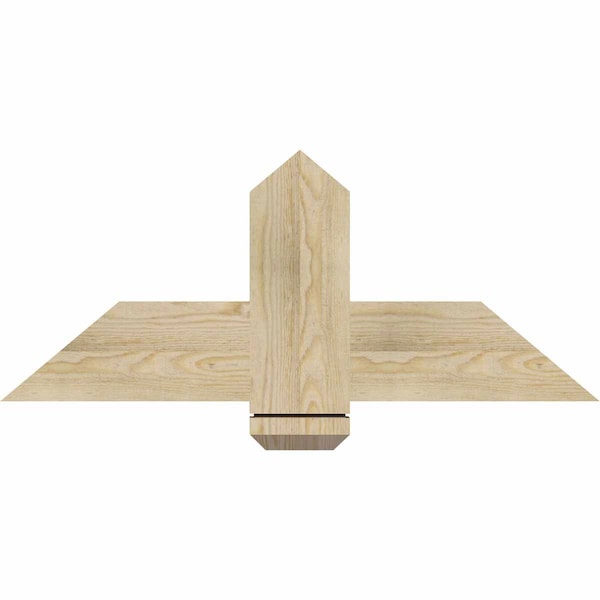 Ekena Millwork Eugene Rough Sawn Timber Gable Bracket, Douglas Fir, 36"W x 15"H x 2"D x 6"F, 10/12 Pitch GBW036X15X0206EUG00RDF - main